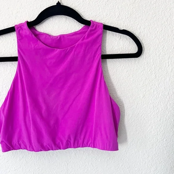 Skims Women's Pink High-Neck Crop Top - Picture 7 of 9